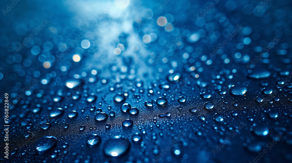 Blue water drops background Blue water drops background