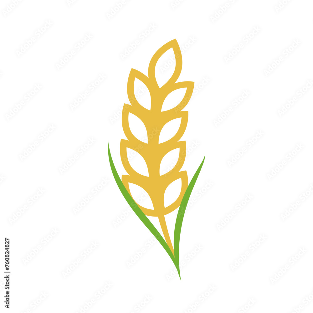 Oat symbol vector. Wheat logo design. Oat symbol vector. Wheat logo design.