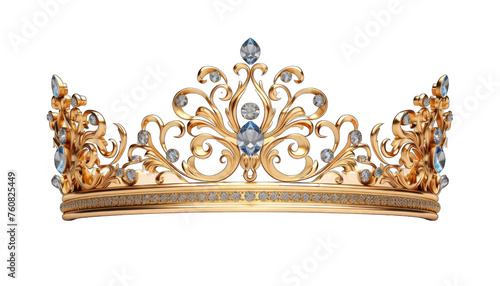 Create A High quality elegant golden crown