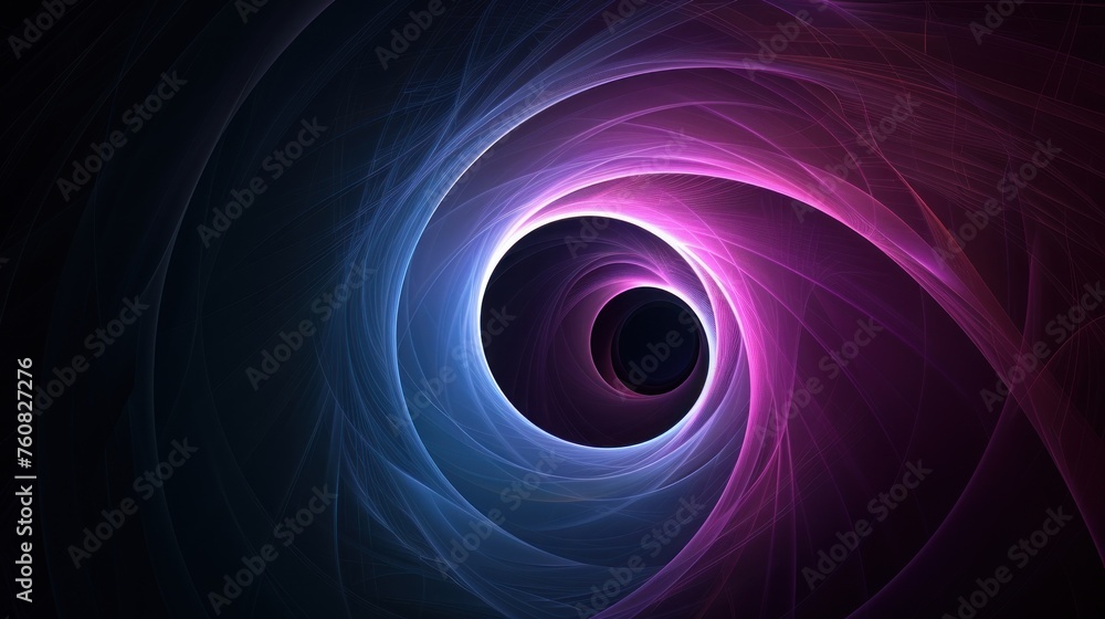a computer generated image of a purple and blue object with a black center in the middle of the image and a black center in the middle of the image. a computer generated image of a purple and blue object with a black center in the middle of the image and a black center in the middle of the image.