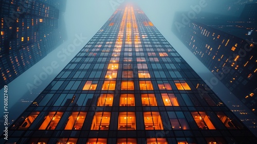 Towering Building Covered in Windows