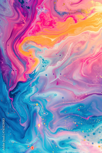 Wallpaper Mural Vertical Colorful abstract painting background. Liquid marbling paint background. Fluid painting abstract texture. Torontodigital.ca