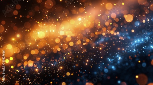 Blurry Gold and Blue Lights