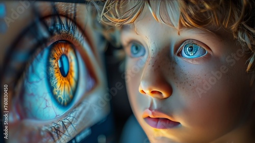 Young Boy Looking at Computer Screen