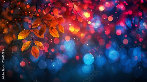 Blurry Christmas Tree With Lights