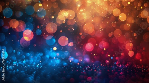 Blurry Christmas Tree With Lights