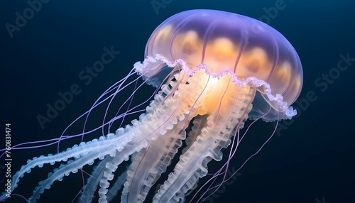 A Jellyfish With Tentacles That Light Up The Sea © Amna