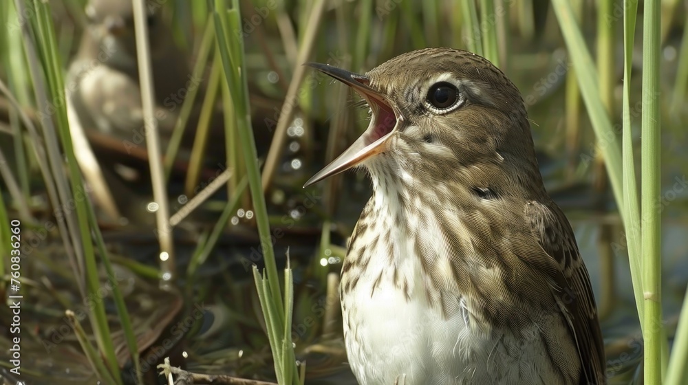 a close up of a bird in a body of water with its mouth open and it's mouth wide open. a close up of a bird in a body of water with its mouth open and it's mouth wide open.