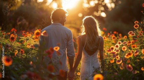 Man and Woman Smiling at Each Other