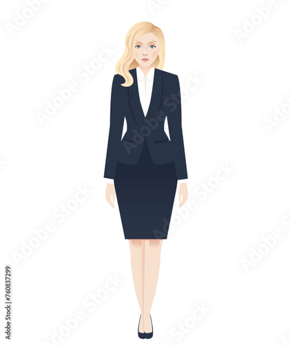 Office Woman Isolated White Background