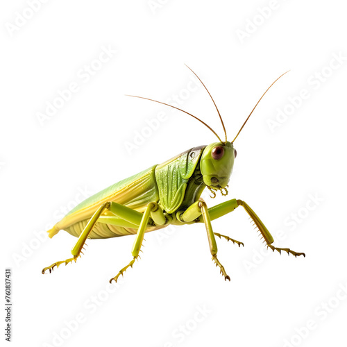 Green Cricket isolated on transparent background, PNG Object
