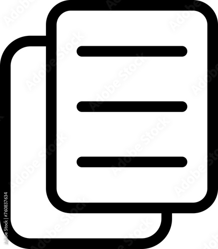 Foto Copy Icon Outline On Transparent Background