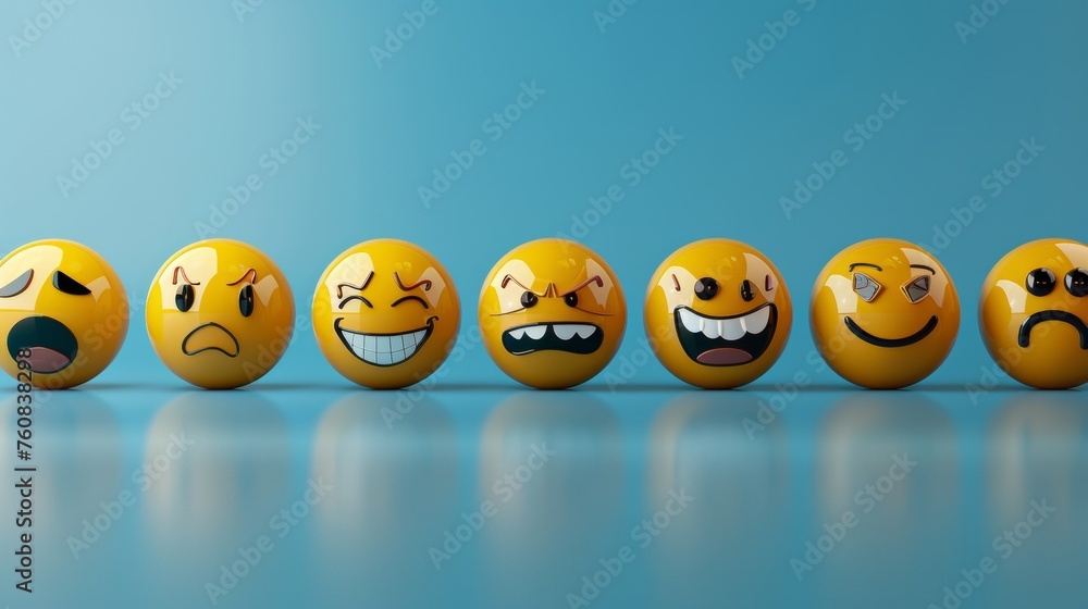 3d emoji collection displaying joyful expressions on a solid soft pastel colored background 3d emoji collection displaying joyful expressions on a solid soft pastel colored background
