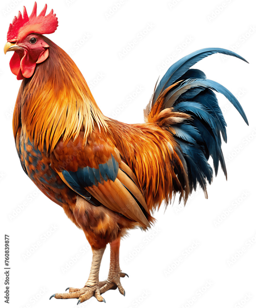 Fototapeta premium Colorful rooster isolated 4