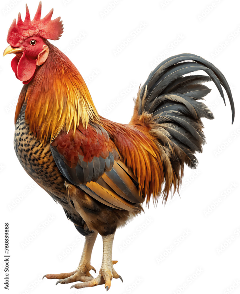 Colorful rooster isolated 5