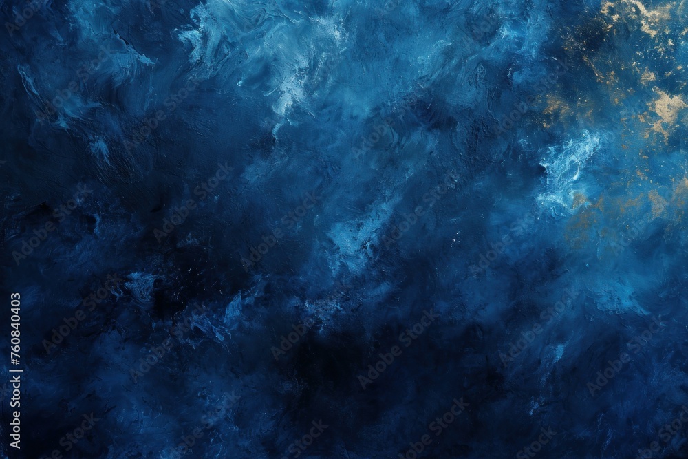Mysterious Blue dark gold background. Silver bokeh. Generate Ai Mysterious Blue dark gold background. Silver bokeh. Generate Ai