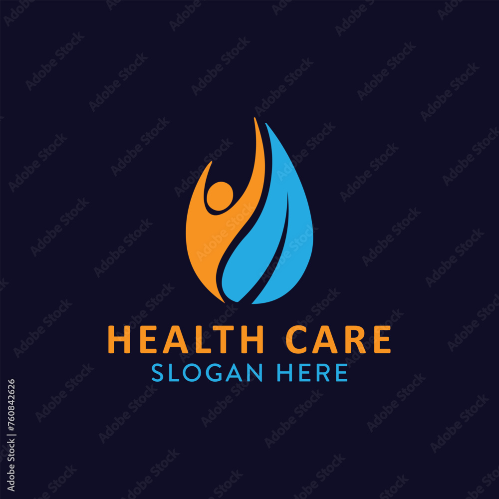 Fototapeta premium natural health care logo design vector