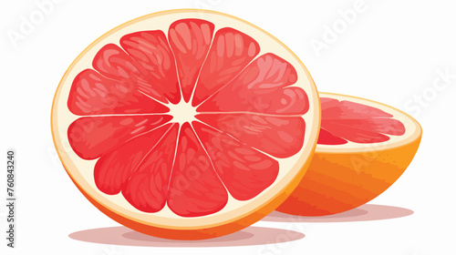 A furious grapefruit with its pinkish skin furrowed