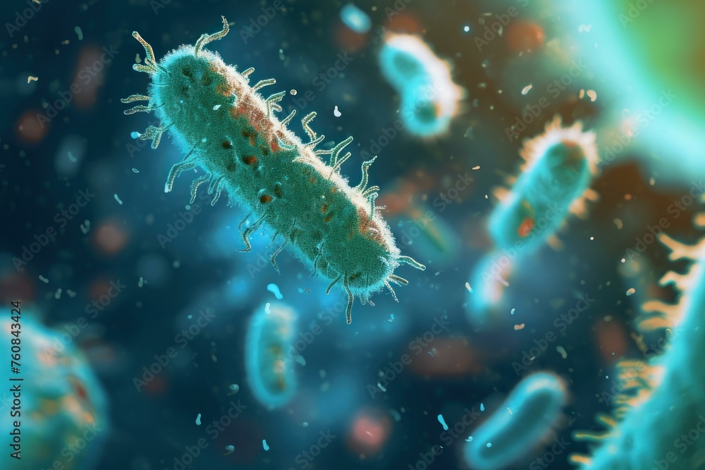 Infectious Bacteria virus cell. Colon cancer. Generate Ai Infectious Bacteria virus cell. Colon cancer. Generate Ai