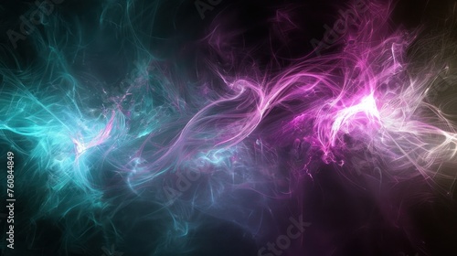 a computer generated image of a purple and blue swirl on a black background with a black background and a pink and blue swirl on the bottom right side of the image.