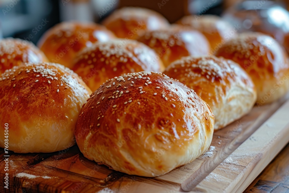 Warm Baked buns bread. Tasty fresh food. Generate Ai Warm Baked buns bread. Tasty fresh food. Generate Ai