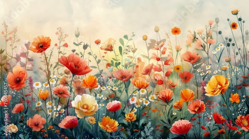 Field Full of Flowers Painting