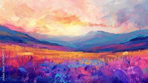 Color field painting inspired backgrounds