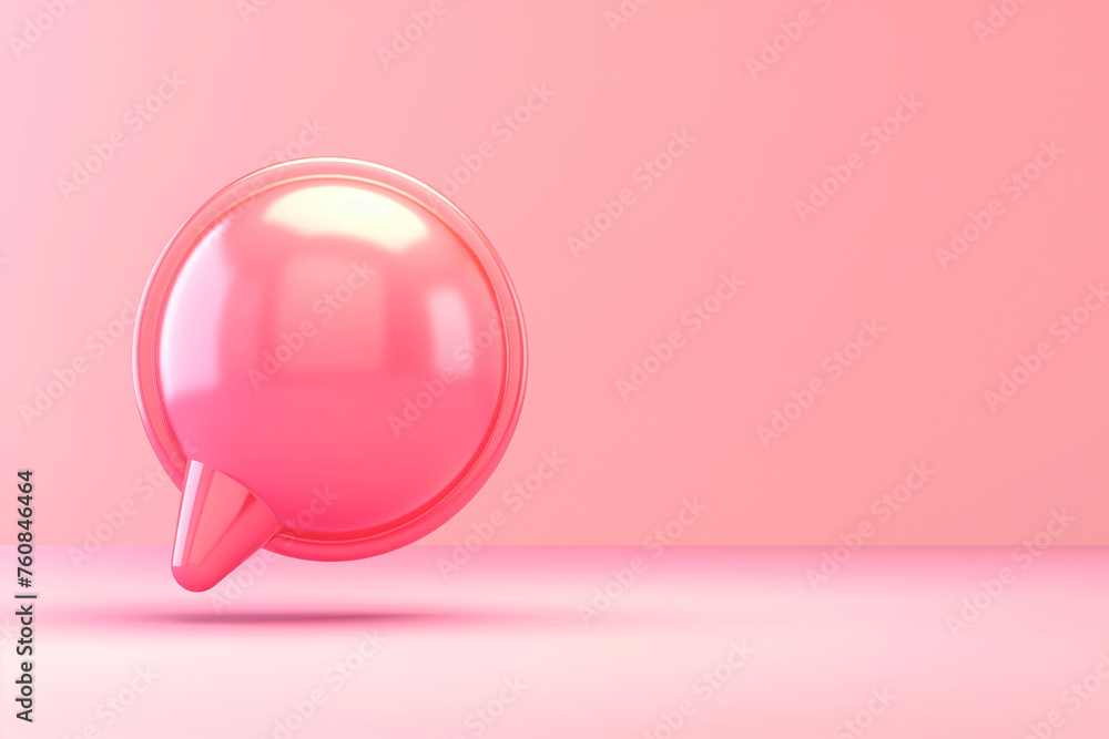 3d render of speech bubble on pastel background with space for text. Chat bubble icon. Message, dialog, talk, conversation element cartoon style render. Comment, Social media communication concept 3d render of speech bubble on pastel background with space for text. Chat bubble icon. Message, dialog, talk, conversation element cartoon style render. Comment, Social media communication concept