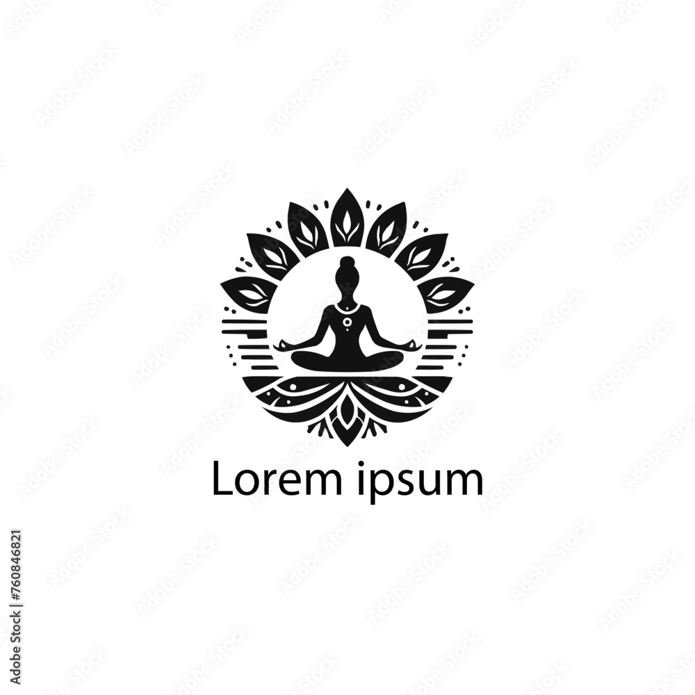 A  yoga logo design for company