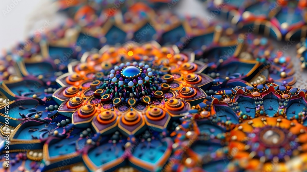 Mandalas with intricate details and vibrant colors 