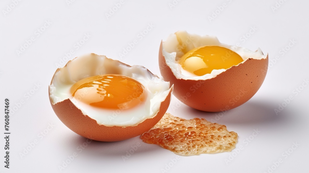 Eggs on a white background. 3d rendering, 3d illustration Eggs on a white background. 3d rendering, 3d illustration