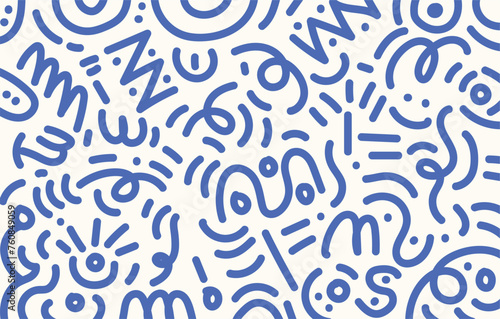 Abstract Hand Draw Line Doodle Background