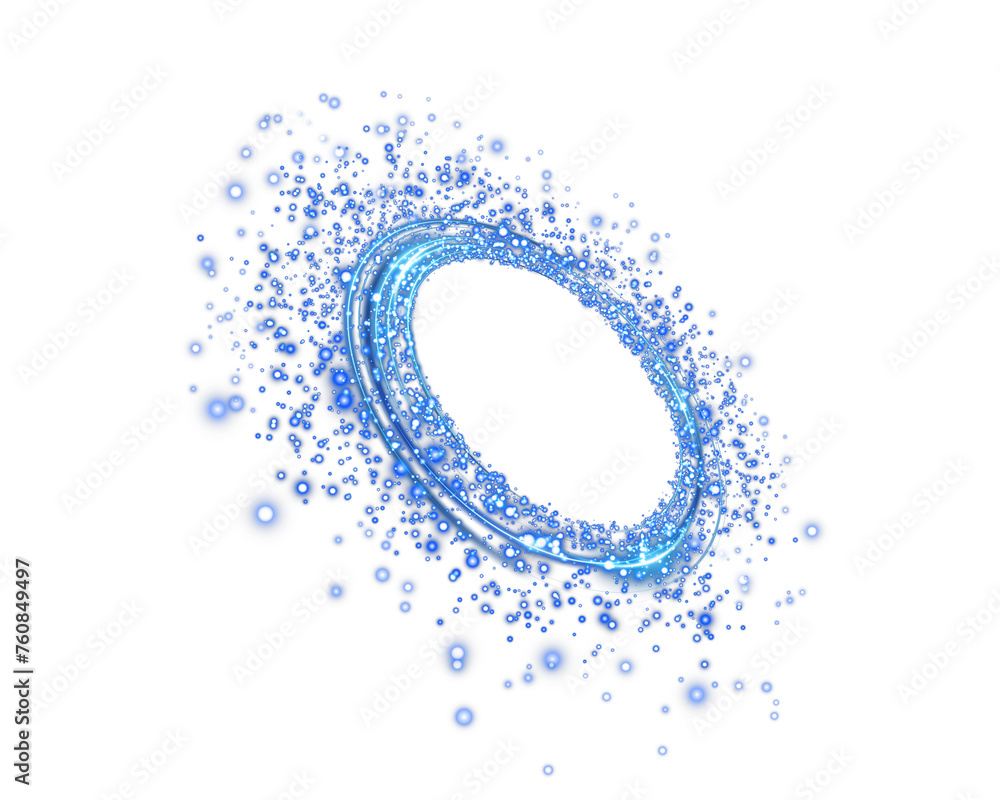 Magic fantasy portal. Round light frame, with small particles of dust, futuristic teleport. Blue neon lights illuminate the night scene with sparkles. Light effect. PNG.
Magic fantasy portal. Round light frame, with small particles of dust, futuristic teleport. Blue neon lights illuminate the night scene with sparkles. Light effect. PNG.