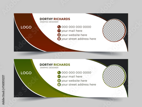 Modern and minimalist email signature template.