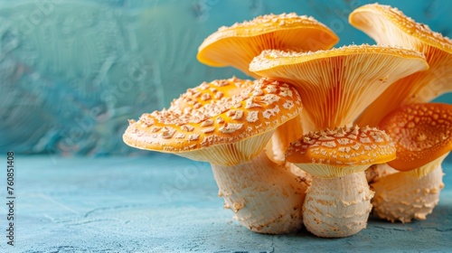 Cremini mushroom on pastel background   agaricus bisporus fungi in soft color setting