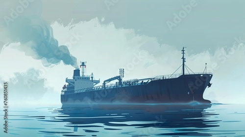 Tanker boat on the water