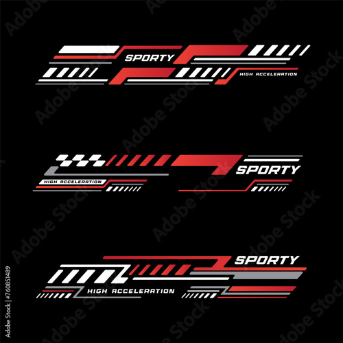 racing car stickers stripe abstract shape vinyl decal templates