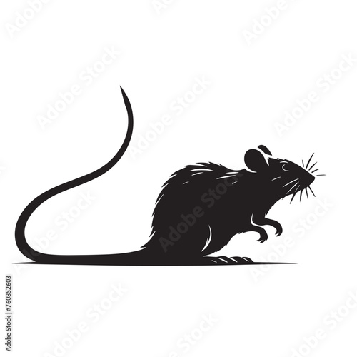 Dusk Dweller Rat Silhouette Collection, Classic Dusk Dweller Rat Silhouette Art,  Vintage Dusk Dweller Rat Silhouette Illustration, Black and White Dusk Dweller Rat Collection © Ayesha