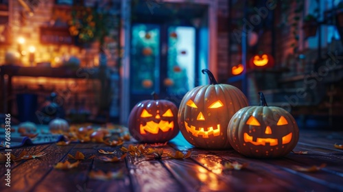Halloween pumpkin burning atmosphere Magic holiday