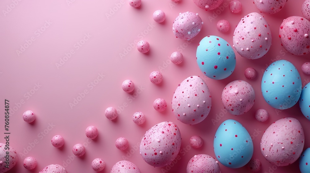 a pink and blue background with lots of pink and blue speckles on the top of the eggs and the bottom of the eggs. a pink and blue background with lots of pink and blue speckles on the top of the eggs and the bottom of the eggs.