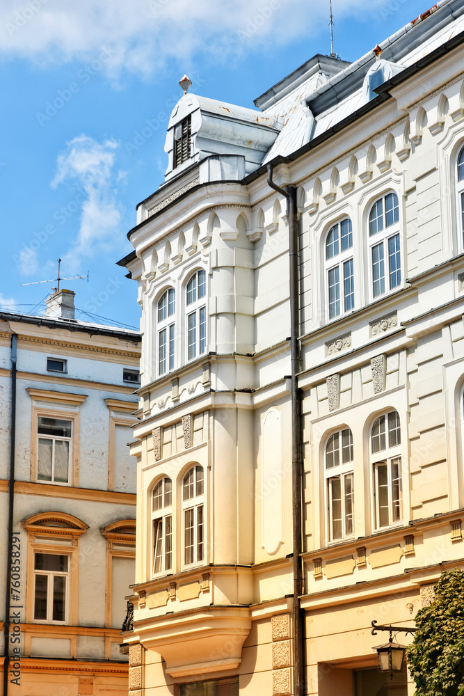 Historical houses in Tarnow old town, Poland
