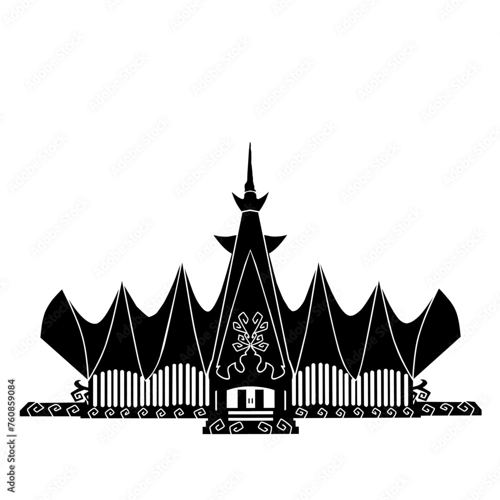 Vector illustration of Lampung's Siger Tower Vector illustration of Lampung's Siger Tower