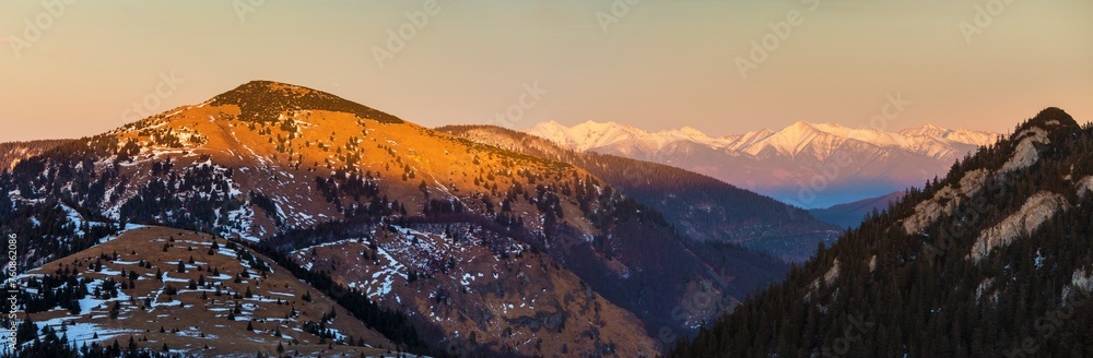 High Tatras photographed from Velka Fatra mountains
