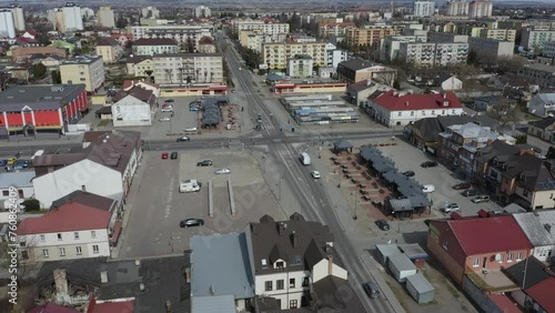 Beautiful New Market Square Zamosc Aerial View Poland photo