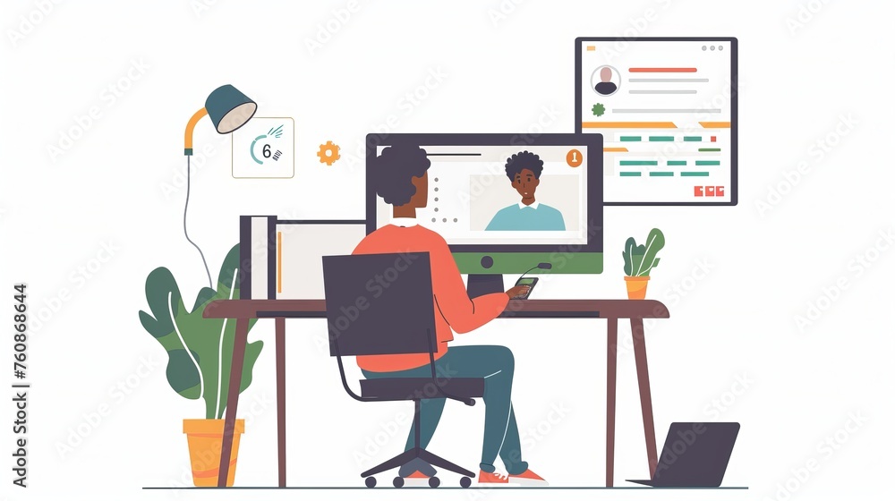 Engaged Online Tutoring Session: A Focused Student Learns from a Dedicated Educator via Video Call Engaged Online Tutoring Session: A Focused Student Learns from a Dedicated Educator via Video Call