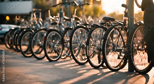 City bicycle parking.