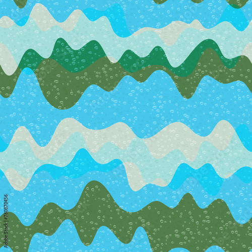 Stylish wave fluid vector seamless pattern.