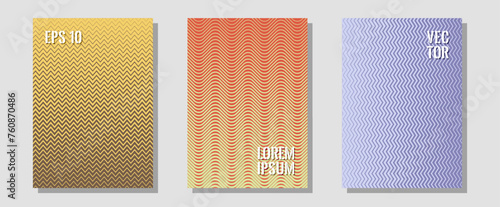 Halftone gradient texture vector cover layouts.