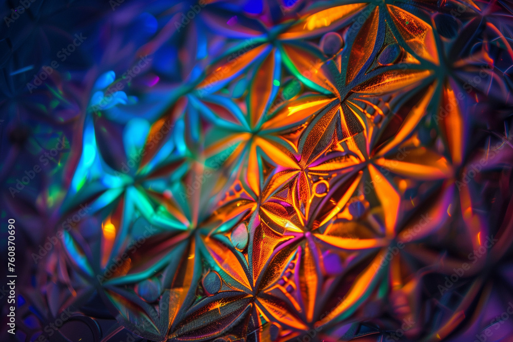 Neon Iridescent Flower of Life Neon Iridescent Flower of Life