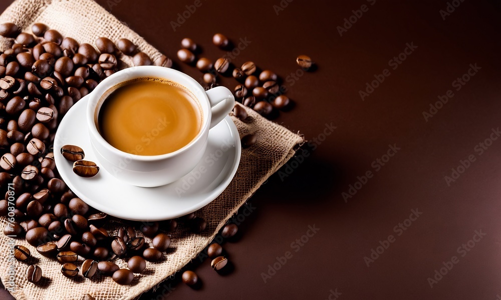 cup coffee beans, hot coffee, espresso coffee cup with beans, coffee bean background cup coffee beans, hot coffee, espresso coffee cup with beans, coffee bean background